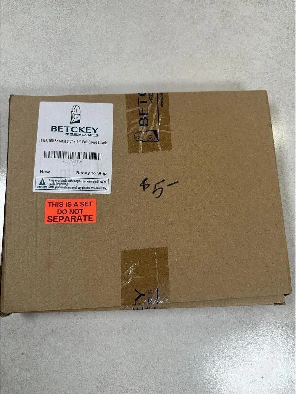 Betckey 8.5x11 Full Sheet Shipping Labels 150 Sheets Sealed